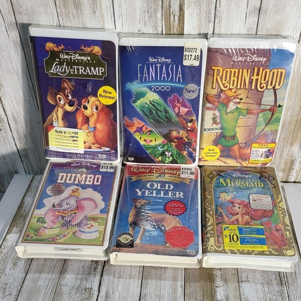 Vintage 1994-1999 Walt Disney Masterpiece Collection VHS Tapes Brand New - Picture 3 of 9